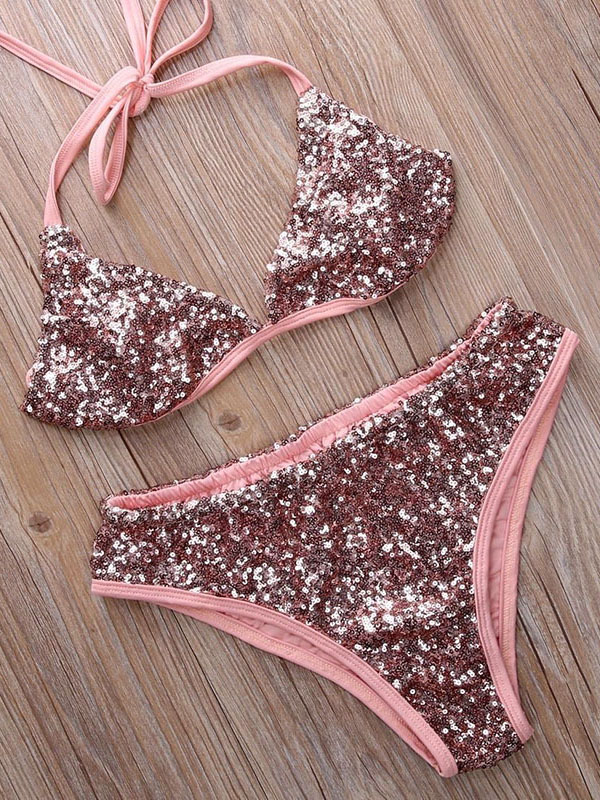 Pink S-XL Sexy Women Bikini Set