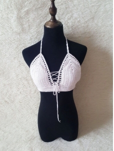 White Women Beach Crochet Sexy Swimwear