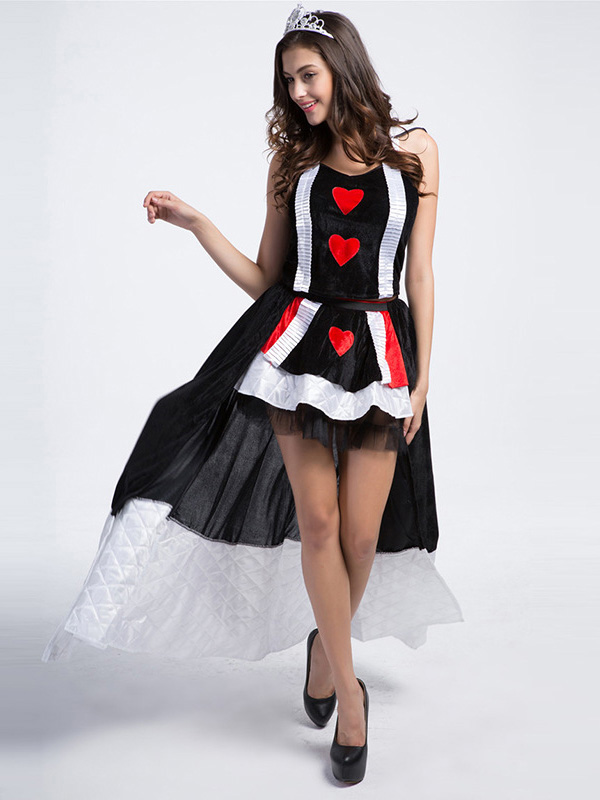 Black M&XL Sexy Queen Of Heart Halloween Costume