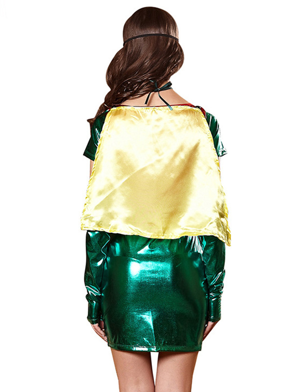 Green M&L Women Cosplay Super Heroine Costume