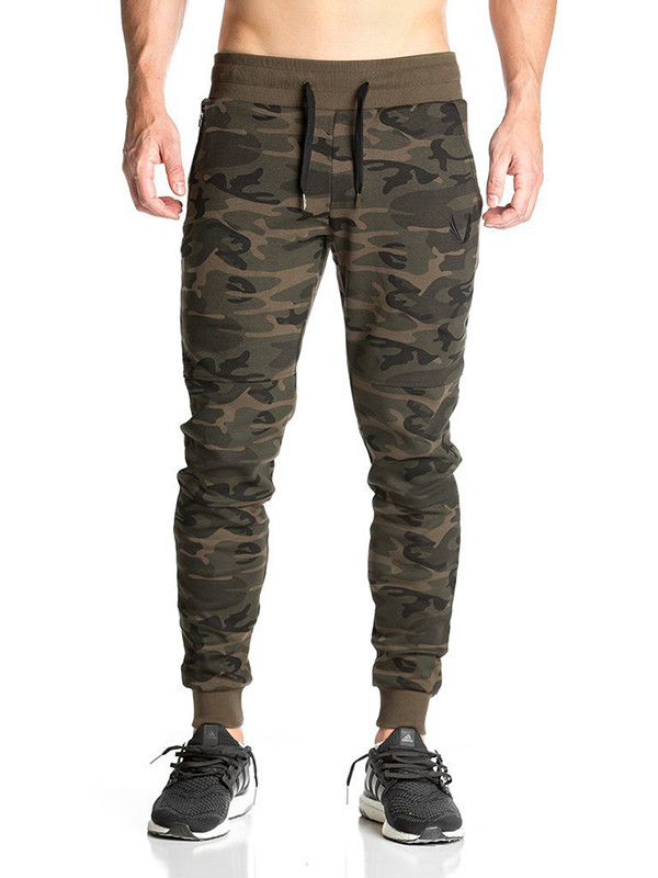 Green Men Camouflage Casual Pants