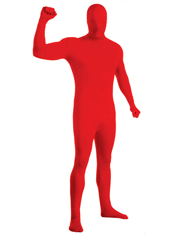 Red One Size Full Bodysuit Zentai Costume