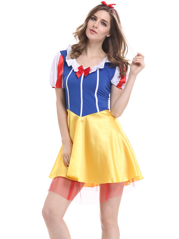 Yellow M-XL Adult Princess Fairy Tale Costume