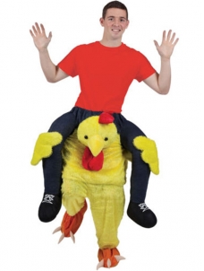 Yellow One Size Chicken Carry Me Mascot Costume