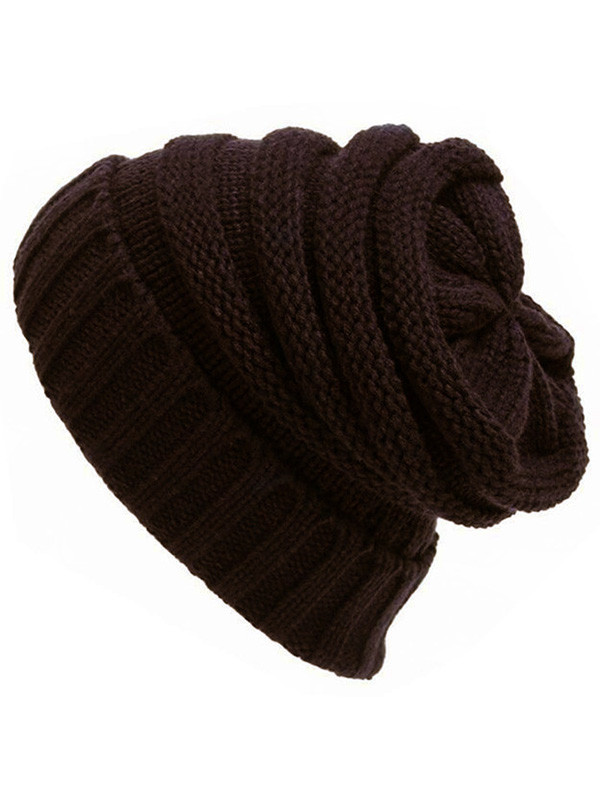 Warm Cable Knit Thick Slouch Hats