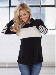 Black S-XL Long Sleeve Casual Blouses