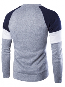 Grey M-XXL Long Sleeve Men T-Shirt