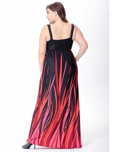 Multicolor Fashion Sleeveless Plus Size Dress