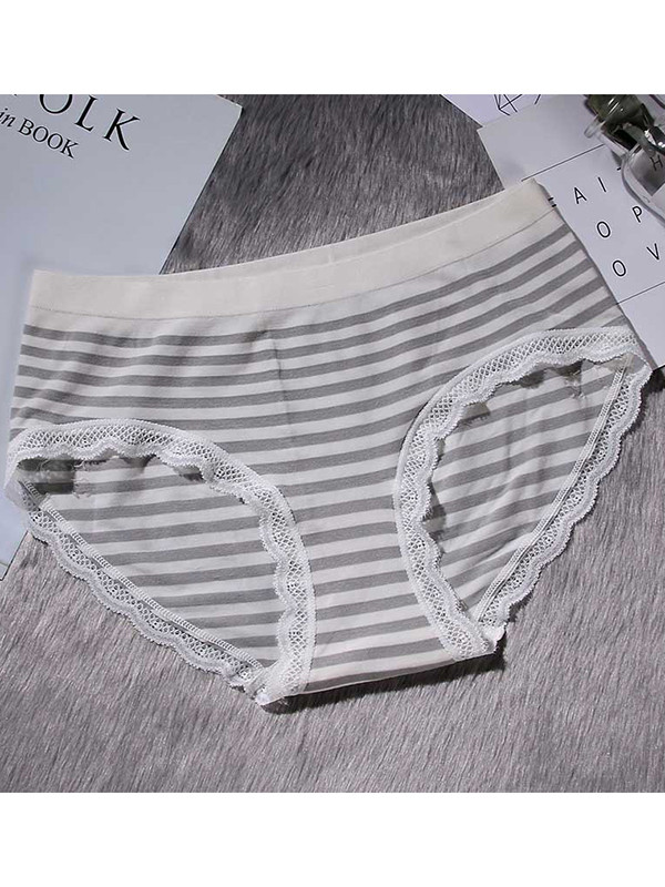 6 Colors One Size Striped Seamless Underwear
