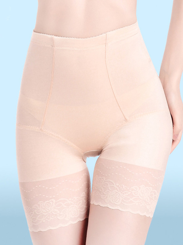 Apricot L-2XL Floral Seamless Underwear