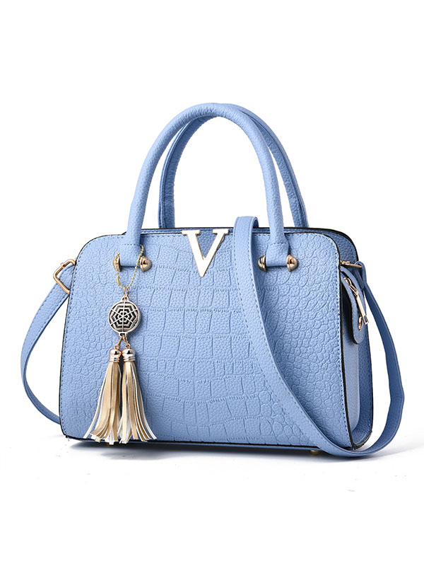 Light Blue Ladies Fashion Hand Bags 