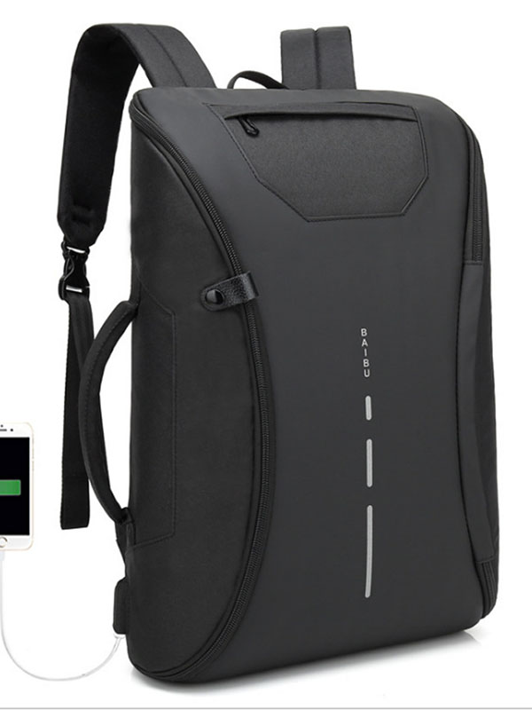 Men Waterproof Outdoor Travel Backpack Black 