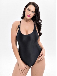 Women Plus Size One Piece Swimwear Monokini Swimsuits Black