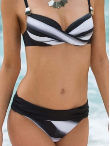 Women Sexy 2 Pieces Striped Padded Bikini Swimsuits