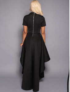 Women Long Sleeves Casual Fashion Summer Dress Black
