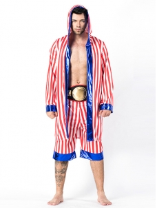 Men New Stripe Boxing Costume