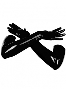 Women Faux Leather  Gloves Black