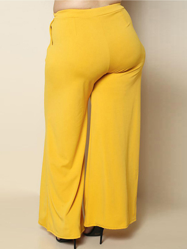 XL-3XL Fashion Plus Size Jumpsuit Yellow