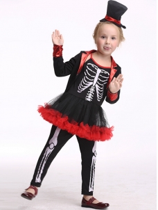 Kid  Black Skeleton Halloween Costume