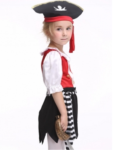 Kid Pirate Halloween Costume With Hat