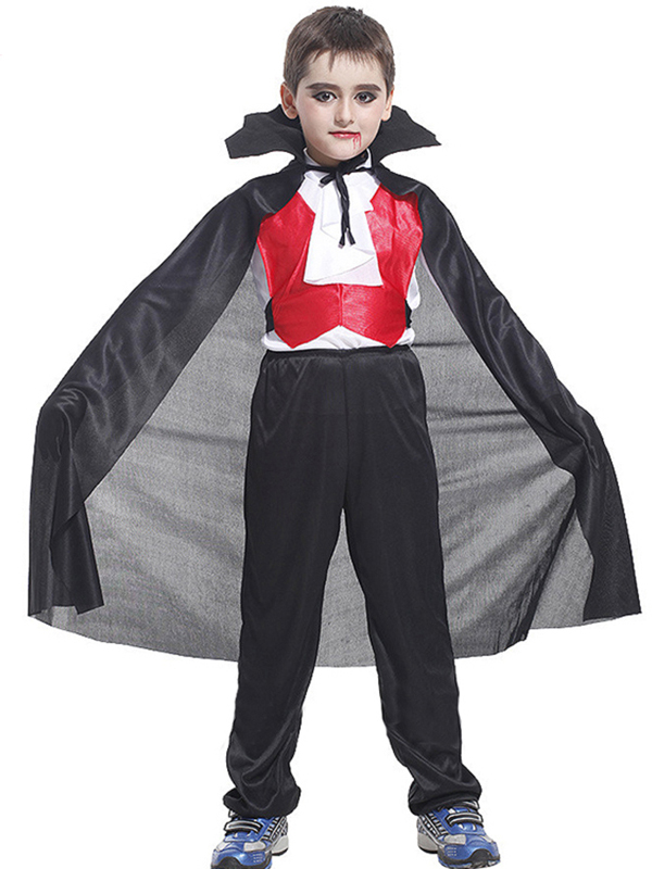 Boy Bat Vampire Cloak Suit Costume