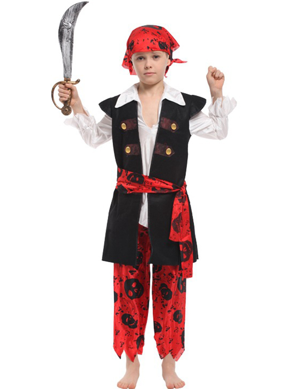 Fashion Halloween Pirate Mascot Dance Kids Costumes