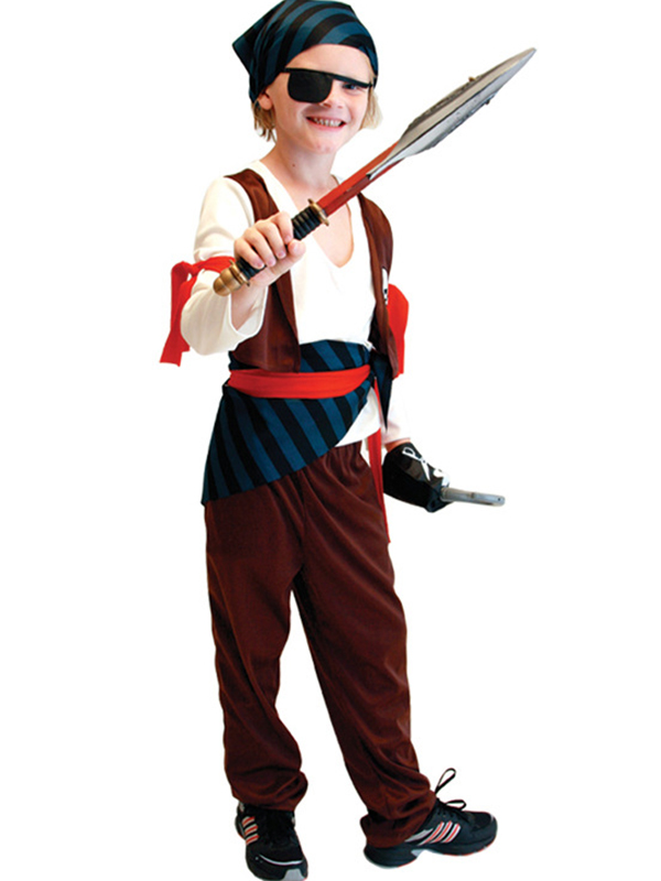 Halloween Pirate Kids Costume With Scarf