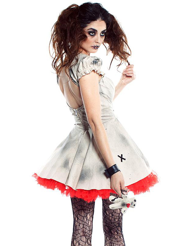 Halloween Voodoo Doll Fashion Dress Costume 