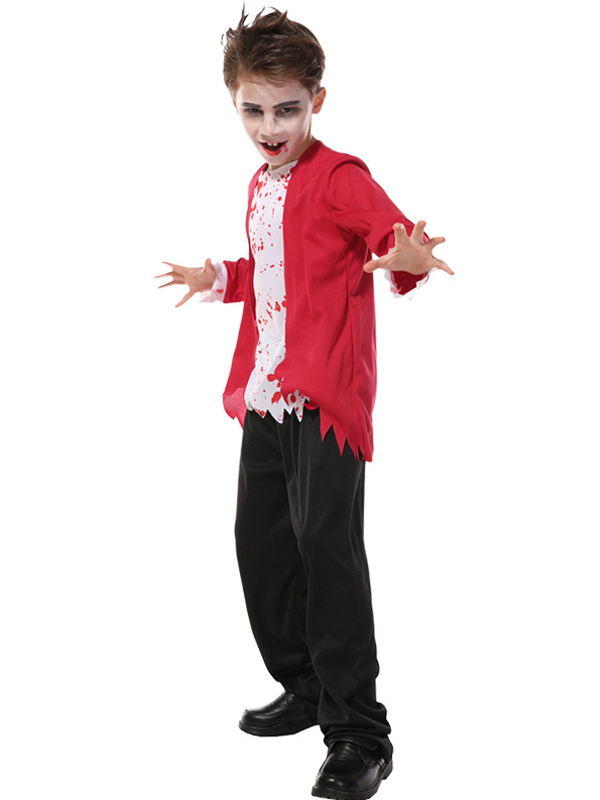 Red Devil Cosplay Suit Kid Costume 