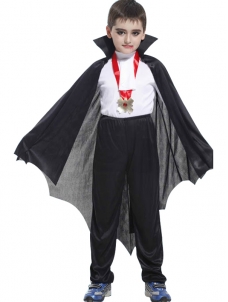 Child Vampire Black Tulle Cloak Costume