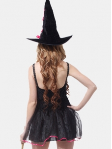 Girls Witch Halloween Costume Dress Rose