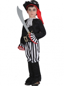 Halloween Kids Pirate Costume With Hat 