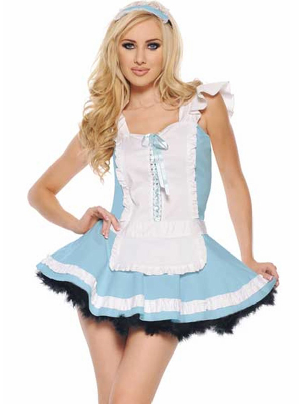 Fashion Maid Dress with Headwear Costume