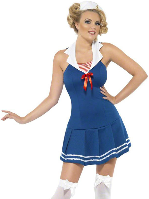 Sexy Women Sleeveless Sailors  Costume 