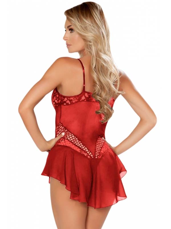 Sexy Women Teddy Lingerie Red