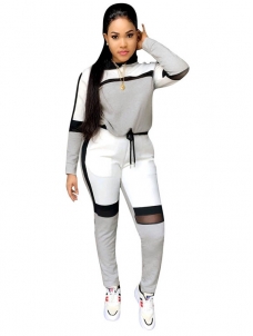 Casual Sports Hooded Two Piece Outfits