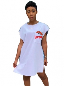 Women Short Sleeve Mini Dress