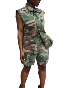 Women Camouflage Summer Suits