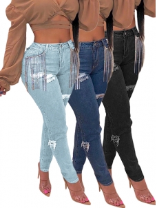 High Waist Women Denim Jeans Pants 