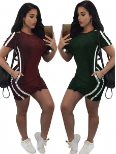 Women Sport Short Sleeve Mini Dress