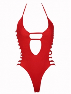 One Piece Swimwear Red