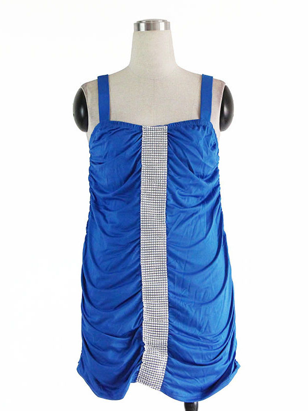 XXL-6XL Blue Plus Size  Dress
