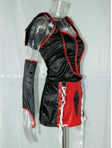 Powerful Black and Red Sexy Vampire Costume