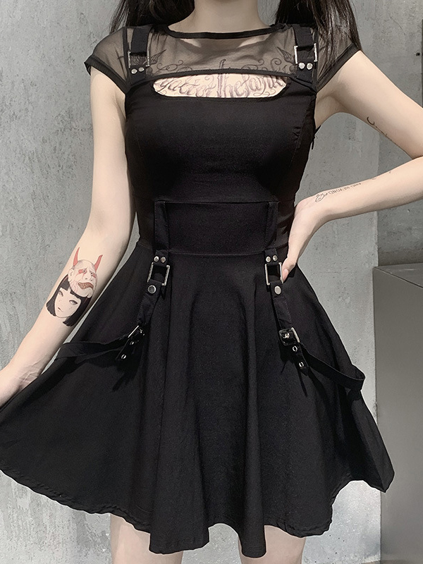 Women Gothic Summer Cropped Dress