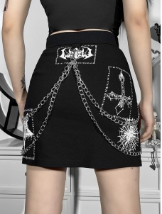 Women Gothic Summer Cropped Skirt