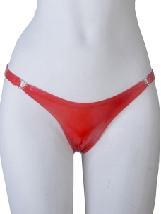 Women Red Sexy Vinyl Underwear Lingerie