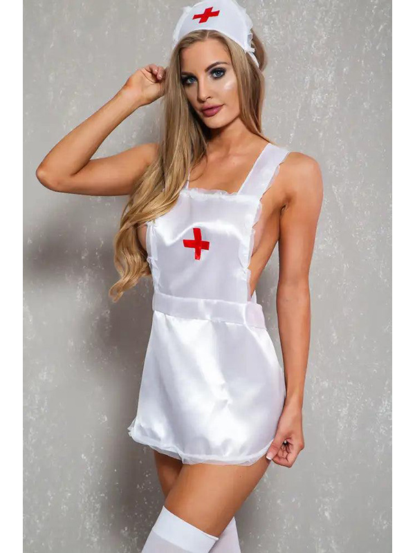 Women Sexy Nurse Halloween Costume Lingerie