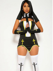 Women Sexy Nun Halloween Costume Lingerie