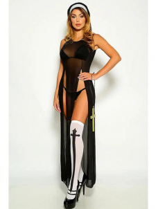 Women Sexy Nun Halloween Costume Lingerie