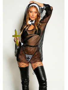 Women Sexy Nun Halloween Costume Lingerie